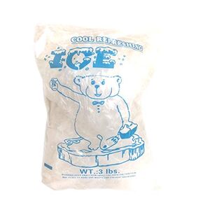 AquaNation - أكياس ثلج بلاستيكية آمنة غذائيًا خالية من مادة BPA بوزن 3 أرطال (عبوة من 100 كيس) مقاومة للثقب مقاس 9 × 15.5 بوصة (1.25 مل) مع أربطة ملتوية in Kuwait