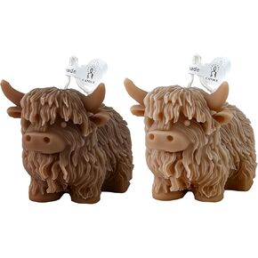 Highland Cattle Candles for Home Scented, Aromatherapy Calf Candle with Crystals for Bedroom Decorations in Saudi Arabia