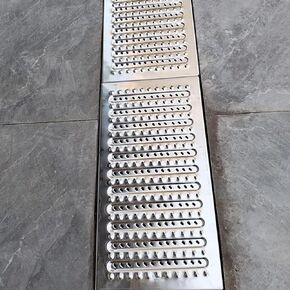 Heavy Duty Metal Trench Drain Grate - Outdoor Rectangle Drain Cover for Driveway Garage and Commercial Use - Sewer Grate for Efficient Water Drainage in Kuwait