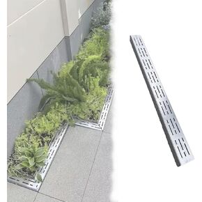 Drainage Grate for Patio Narrow Linear, Trench Drain for Yard Driveway Patio Underground, Removable Stainless Steel Drain Channel System, Fast Drainin(8Packs-100 * 3.5 * 3Cm) in Kuwait