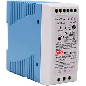 MDR-60-24 Industrial Power Supply | 24V 2.5A 60W | TS-35/7.5 Standard DIN-Rail Mounting | Ultra-Slim Design 40mm | High Efficiency 87% Low No-Load Loss | with DC OK Signal Feedback | 3-Year Warranty in Kuwait