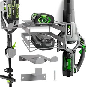 Power Tool Organizer Wall Mount - Heavy Duty Weed Eater Hanger for Garage Organization, Cuboid Garage Storage Rack for EGO Leaf Blower, Trimmer, Chainsaw, Edger, Battery, Charger, 180lbs Load Capacity in Saudi Arabia