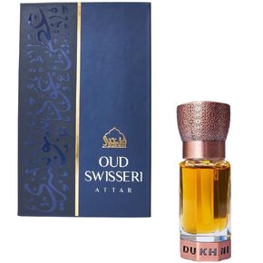 Dukhni Oud Swisseri Attar Oud for a Contemporary Consumer | Perfect for Ramadan & Eid gifts | Authentic Arabic Fragrance Oil | 100% Pure, Alcohol-Free, Halal | 1 bottle x 6ml | Arabian Perfume Oil in Saudi Arabia