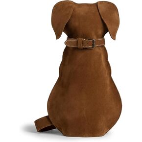 Hide & Play, Dog-Shaped Backpack, Pet Lover Accessory, Crossbody Bag, Travel Backpack, Full Grain Leather, Handmade, Bourbon Brown in Kuwait