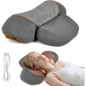 3-in-1 Neck Massager Pillow, Pillow Massage Neck Hump for Shoulder Pain, Deep Tissue Pain Relief, with Heating and Traction Function, Rechargeable Hump Corrector in Saudi Arabia
