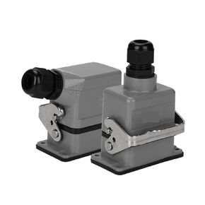 HDC-HE-06 موصل مستطيل للخدمة الشاقة 6 طرف برغي إدراج أساسي 16A 500V HE6 مدخل علوي/جانبي 1 قطعة (مدخل علوي) in Kuwait