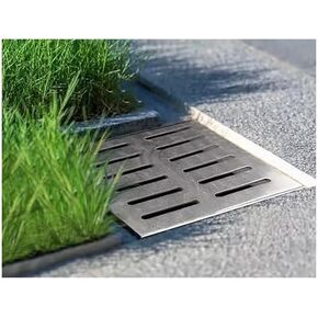 Heavy-Duty Detachable Stainless Steel Square Drain Grates - Durable Sewer Cover Plate for Pavement, Catch Basins & Downspouts - Set of 2 (20x20x3cm/7.8x7.8x1.2in) in Kuwait