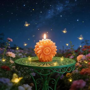 Sunflower Shaped Scented Candle,130G Handmade Clusters Aesthetic Soy Wax Aroma Decorative Candle for Table Photo Prop Valentine's Day Wedding Birthday,Prefect for Meditation Stress in Kuwait