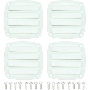 Nylon Louvered Thru Vent,Plastic White Flush Marine Boat Vent,Free Stainless Steel Screws(4 Pcs) in Kuwait