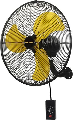 Ventisol 18 بوصة 3 سرعات عالية السرعة تتأرجح مروحة الحائط، 4200 قدم مكعب في الدقيقة، 90 درجة التذبذب للمنزل وورش العمل والمحلات التجارية والتجارية والباحات in Kuwait