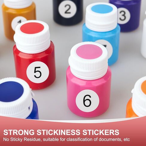PATIKIL 500pcs 1" Number Stickers, Number 30 Sticker Numbers Labels Round Small Vinyl Self Adhesive Label Circle Decals 1 Roll for Photo Album Poster Table, Black in Kuwait