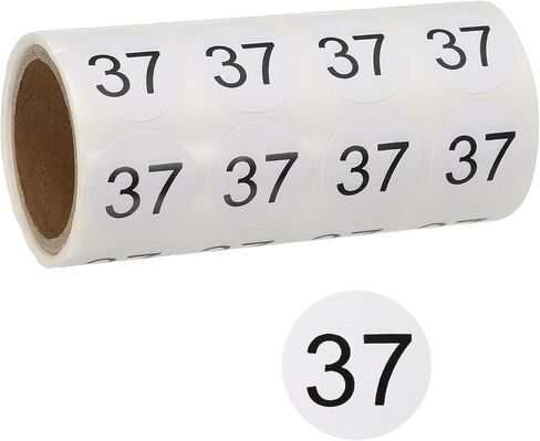 PATIKIL 500pcs 1" Number Stickers, Number 30 Sticker Numbers Labels Round Small Vinyl Self Adhesive Label Circle Decals 1 Roll for Photo Album Poster Table, Black in Kuwait