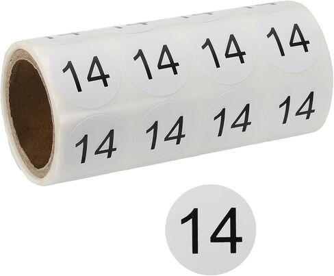 PATIKIL 500pcs 1" Number Stickers, Number 30 Sticker Numbers Labels Round Small Vinyl Self Adhesive Label Circle Decals 1 Roll for Photo Album Poster Table, Black in Kuwait