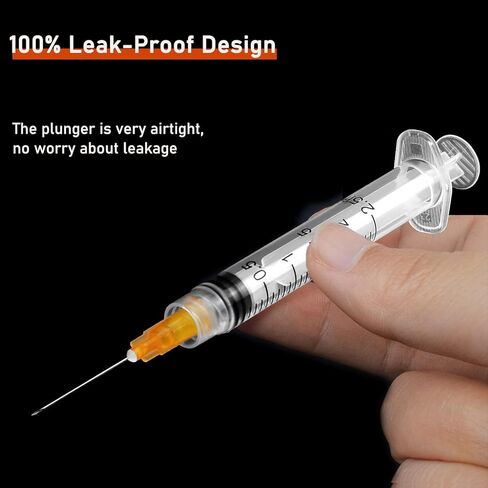 50 حزمة 3 مل / سم مكعب محاقن مختبر Luer Lock مع إبرة 25Ga 1.0 بوصة، معبأة بشكل فردي in Kuwait