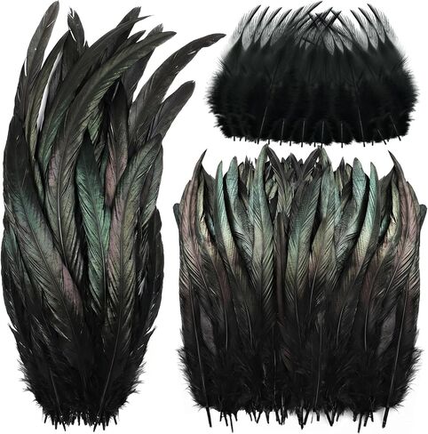 Suncalla Rooster Feathers 250 Pcs 4-6/10-12/12-14 Inches Craft Colored Feathers for DIY Crafts Holiday Costume Carnival Party Supplies and Home Decorations(Orange) in Saudi Arabia