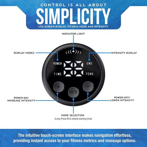 حزام Ab Stimulator EMS - تنشيط العضلات الأساسية ودعم التدريب، مدرب عضلات البطن اللاسلكي القابل للتعديل للتمارين المنزلية in Saudi Arabia