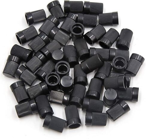 uxcell 50Pcs 6mm Plastic Shaft Insert Dia Potentiometer Control Knobs Black 10 x 14mm in Saudi Arabia