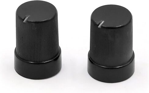 uxcell 50Pcs 6mm Plastic Shaft Insert Dia Potentiometer Control Knobs Black 10 x 14mm in Saudi Arabia