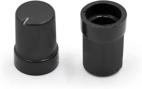 uxcell 50Pcs 6mm Plastic Shaft Insert Dia Potentiometer Control Knobs Black 10 x 14mm in Saudi Arabia