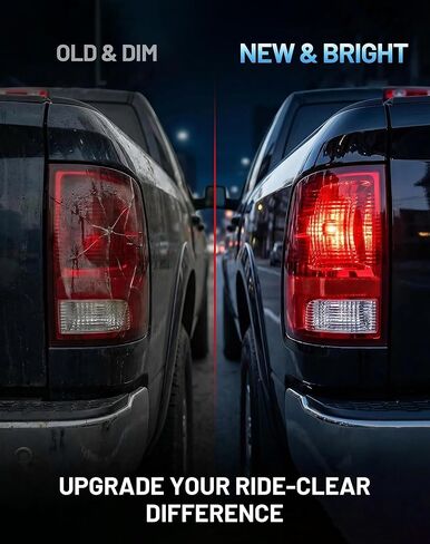 Tail Light Assembly Pair Compatible with Dodge Ram 1500 09-18, 2500 3500 10-18, 1500 Classic 19-22, Replaces CH2819124 CH2818124, Driver & Passenger Side (Halogen Models Only) in Saudi Arabia