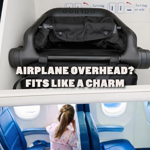 Colugo Compact Stroller+ Lightweight Foldable Travel Stroller for Airplane, Baby Toddlers & Infants with New One-Hand Fold, Reclining Seat, Rain Cover, Carry Backpack & Cup Holder (Black) in Kuwait