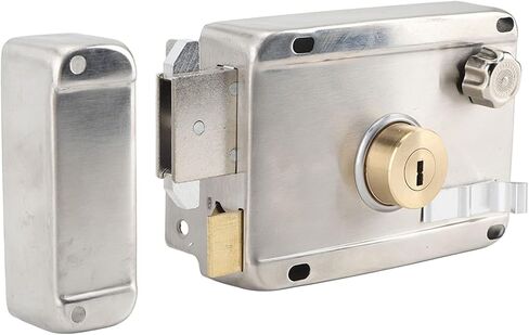 Exterior Mechanical Anti Theft Lock, Stainless Steel Security Lock with Concealed Handle for Wooden Steel Interior and Exterior Doors, Multiple Key Set Included in Saudi Arabia