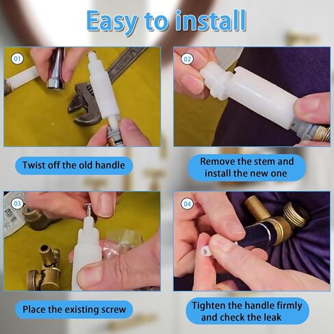 RP18627 موسع جذع الصنبور متوافق مع حوض دلتا وصنابير الدش وملحقاتها، لصنبور دلتا قطعتين مقبض صمام الدش تمديد خرطوم الدش ومحول المياه مع مسامير in Kuwait