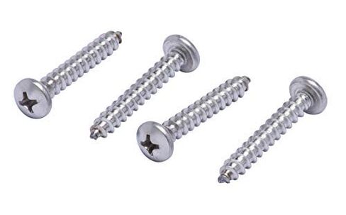 Bolt Dropper 10 X 1-1/4" Pan Head Phillips Wood Screw, (50 Pack), 18-8 (304) Stainless Steel Screws Corrosion Resistant Commercial Grade Bolts in Saudi Arabia