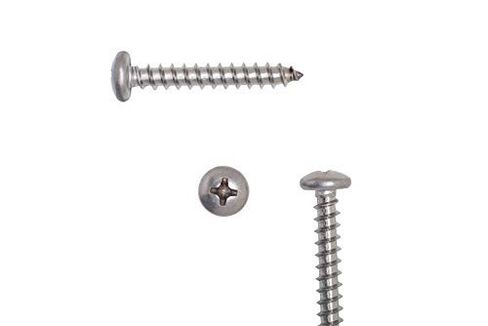 Bolt Dropper 10 X 1-1/4" Pan Head Phillips Wood Screw, (50 Pack), 18-8 (304) Stainless Steel Screws Corrosion Resistant Commercial Grade Bolts in Saudi Arabia