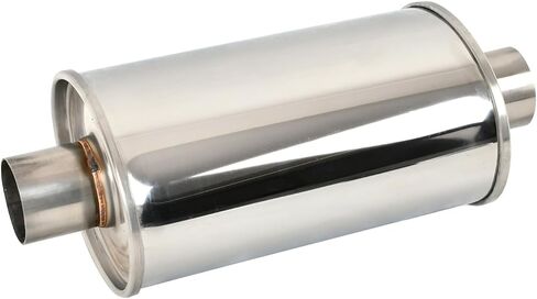 2.5'' Inch Ultra Quiet Resonator,2.5" Inlet 2.5" Outlet Exhaust Resonator,13.8" Overall Length Performance Muffler Resonator T304 Stainless Steel Universal Fitment in Kuwait