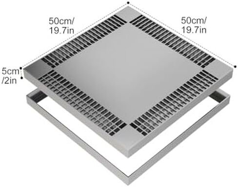Stainless Steel Drainage Grate - Heavy Duty, All-Around Drainage Solution for Sewer, Yard, and Sidewalks - Rust-Resistant, Durable & Easy to Install in Saudi Arabia