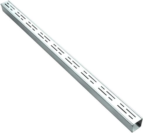 Silver Stainless Steel Trench Drain with End Caps, Garage Length 39.4 in Drainage System Channel Kit, Garden Metal Decoration Grate Systems (Silver-39.4X7.9X2In) in Kuwait