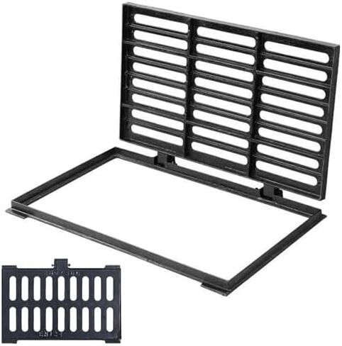 Heavy Duty Cast Iron Drain Grate Cover for Sewer, Yard, Garage, Patio - Durable Drainage Solution for Concrete Walls and Outdoor Spaces in Saudi Arabia