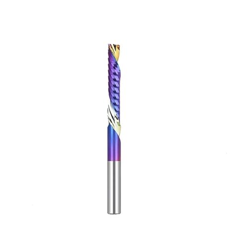 1pcs Solid Carbide Single Flute Up Cut End Mill 3.175-12mm Shank CNC Spiral O Tungsten Mills for Aluminum Acrylic Woodworking Engraving(3.175x2x8x40L) in Saudi Arabia
