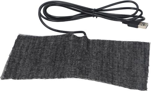 USB Heating Pad Heated Mat Electric Warming Mat Black USB Carbon Fiber Heating Mat 5V Pad Warm Blanket, Pouch 20 × 10 Cm in Kuwait