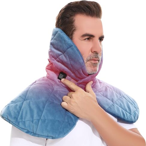 Cordless Neck Heating Pad, Heating Pad for Neck and Shoulders and Back, Neck Heater for Back Pain Relief with 3 Heat Settings-One Size in Saudi Arabia