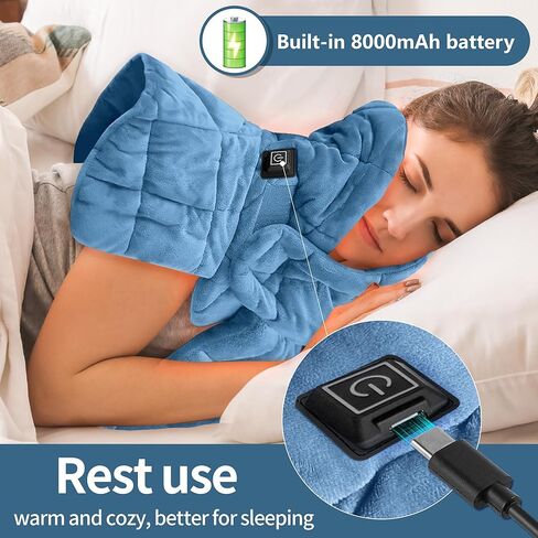 Cordless Neck Heating Pad, Heating Pad for Neck and Shoulders and Back, Neck Heater for Back Pain Relief with 3 Heat Settings-One Size in Saudi Arabia