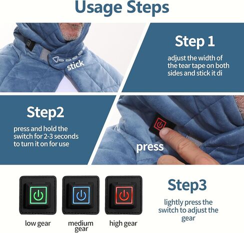 Cordless Neck Heating Pad, Heating Pad for Neck and Shoulders and Back, Neck Heater for Back Pain Relief with 3 Heat Settings-One Size in Saudi Arabia