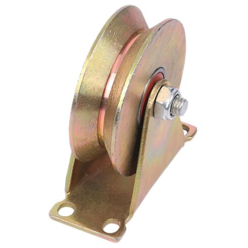 Sosoport 4-Inch V-Shaped Cable Pulley Wheel Heavy-Duty Steel Frame Ball Bearing Rollers and Sturdy Guide for Lifting and Towing Applications in Saudi Arabia