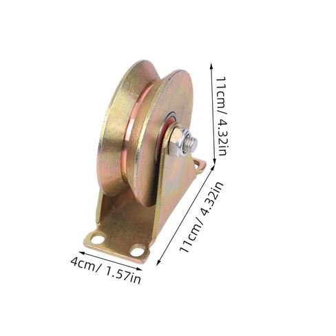 Sosoport 4-Inch V-Shaped Cable Pulley Wheel Heavy-Duty Steel Frame Ball Bearing Rollers and Sturdy Guide for Lifting and Towing Applications in Saudi Arabia