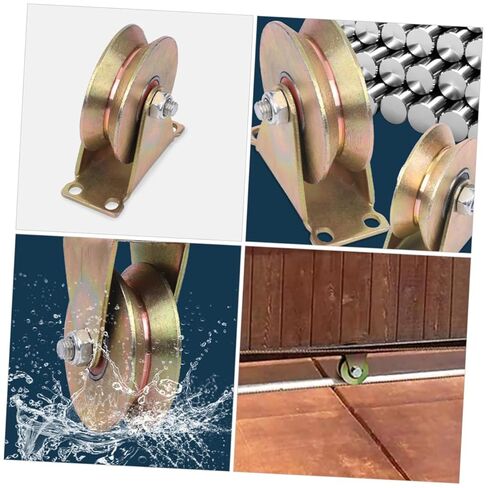 Sosoport 4-Inch V-Shaped Cable Pulley Wheel Heavy-Duty Steel Frame Ball Bearing Rollers and Sturdy Guide for Lifting and Towing Applications in Saudi Arabia