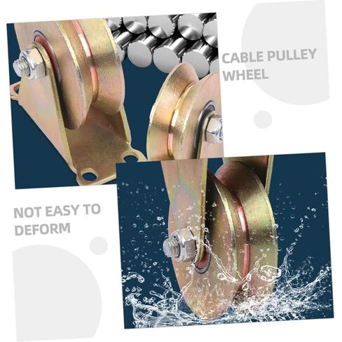 Sosoport 4-Inch V-Shaped Cable Pulley Wheel Heavy-Duty Steel Frame Ball Bearing Rollers and Sturdy Guide for Lifting and Towing Applications in Saudi Arabia