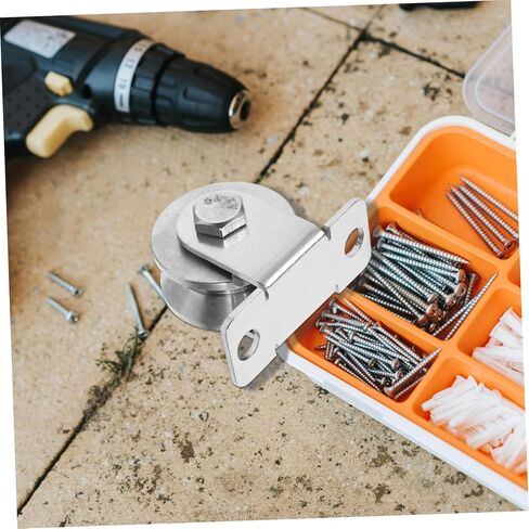 2Pcs Stainless Steel Cable Pulleys with Internal Bearings Heavy Duty Wall Mounted Groove Wheels for Sliding Doors and Pulley Systems Versatile and Easy to Install in Saudi Arabia