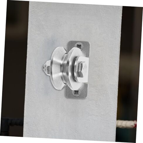 2Pcs Stainless Steel Cable Pulleys with Internal Bearings Heavy Duty Wall Mounted Groove Wheels for Sliding Doors and Pulley Systems Versatile and Easy to Install in Saudi Arabia