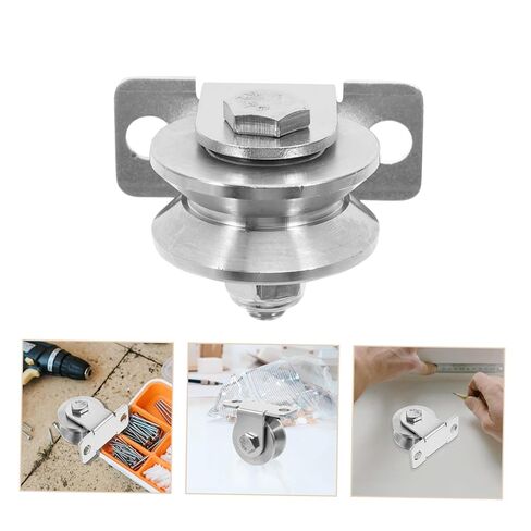 2Pcs Stainless Steel Cable Pulleys with Internal Bearings Heavy Duty Wall Mounted Groove Wheels for Sliding Doors and Pulley Systems Versatile and Easy to Install in Saudi Arabia