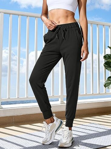 Women's Quick Dry Joggers Pants Pockets Drawstring Running Sweatpants Lounge Workout Jogging Gym, Fitness in Saudi Arabia