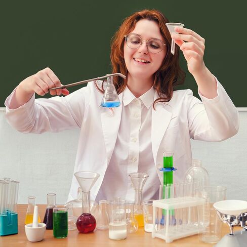 مجموعة قمع مثلثة زجاجية مكونة من 5 قطع من SHERCHPRY بجذع طويل، وأقماع البورسليكات العلمية للتصفية والتعبئة، 30/40/50/60/75 مم، للاستخدام المختبري والمهني in Saudi Arabia