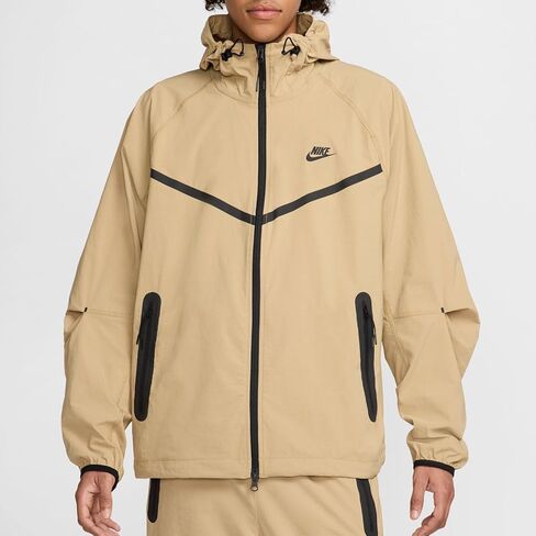 Nike Tech Men's Woven Jacket (Parachute Beige/Parachute Beige/Black, HM7151-297) Size Large in Saudi Arabia