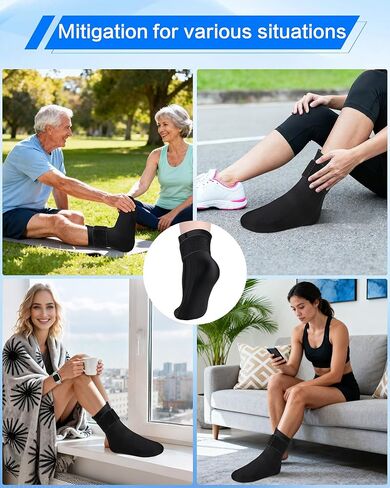 حزمة ثلج للكاحل من fadfun للتورم، جوارب ثلج علاجية باردة/ساخنة للقدمين، جوارب ضغط جل جل قابلة لإعادة الاستخدام، لتهدئة التهاب اللفافة الأخمصية، التهاب وتر العرقوب، التواء، تخفيف الألم، للنساء والرجال in Kuwait