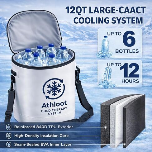 Ice Machine for Knee After Surgery – Cold Therapy Machine with Auto Timer, Leak-Proof Reinforced Bucket & Adjustable Flow for Knee Replacement and Multi-Joint Recovery in Saudi Arabia